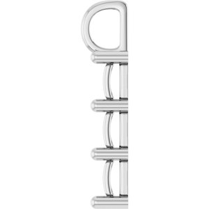 10K White Gold 8.5x6.5 mm Emerald Pendant Mounting – image 6