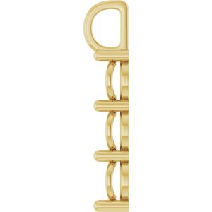 14K Yellow Gold 7.4 mm Round Pendant Mounting – image 6