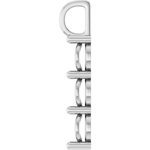 10K White Gold 7.4 mm Round Pendant Mounting – image 6