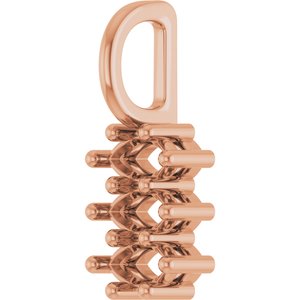 18K Rose Gold 4.5x2.5 mm Marquise Pendant Mounting – image 4