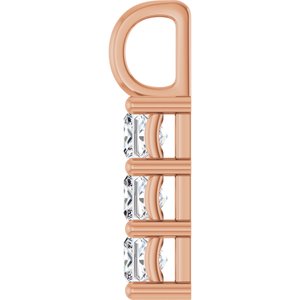 10K Rose Gold 3.75x3.75 mm Square Pendant Mounting – image 5