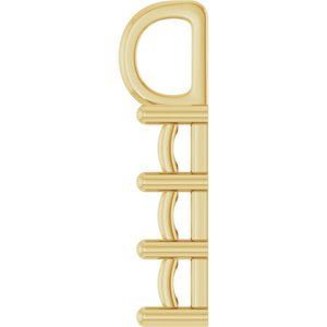 18K Yellow Gold 3.75x3.75 mm Square Pendant Mounting – image 6