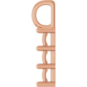 14K Rose Gold 3.75x3.75 mm Square Pendant Mounting – image 6