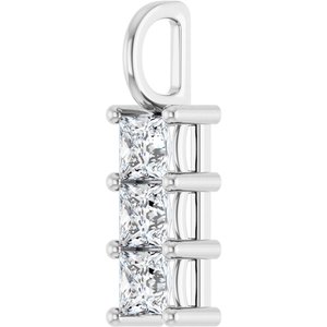 Sterling Silver 3.75x3.75 mm Square Pendant Mounting – image 3