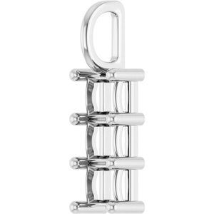 Sterling Silver 3.75x3.75 mm Square Pendant Mounting – image 4