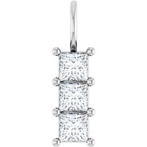Continuum Sterling Silver 3.75x3.75 mm Square Pendant Mounting