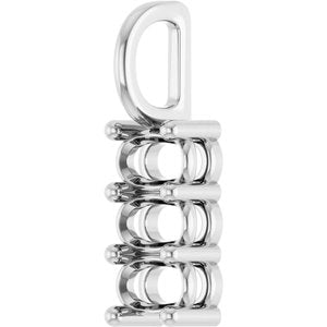 Sterling Silver 5x3 mm Elongated Cushion Pendant Mounting – image 4