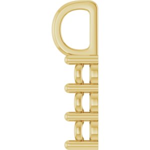 18K Yellow Gold 5x3 mm Elongated Cushion Pendant Mounting – image 6