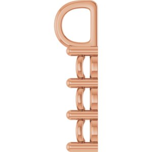 10K Rose Gold 6x4 mm Elongated Cushion Pendant Mounting – image 6