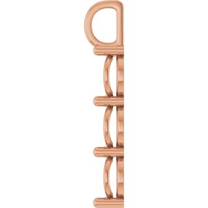10K Rose Gold 9.4 mm Round Pendant Mounting – image 6