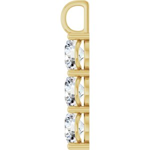 18K Yellow Gold 9.4 mm Round Pendant Mounting – image 5