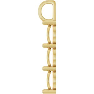 14K Yellow Gold 9.4 mm Round Pendant Mounting – image 6