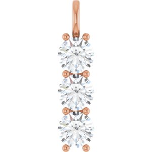 14K Rose Gold 9.4 mm Round Pendant Mounting