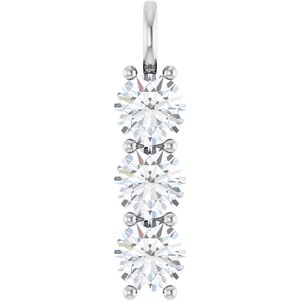 18K White Gold 9.4 mm Round Pendant Mounting