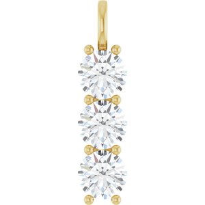 14K Yellow Gold 9.4 mm Round Pendant Mounting