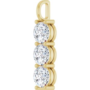 14K Yellow Gold 9.4 mm Round Pendant Mounting – image 3