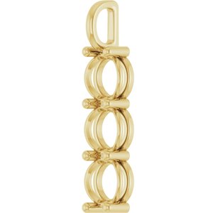 10K Yellow Gold 9.4 mm Round Pendant Mounting – image 4