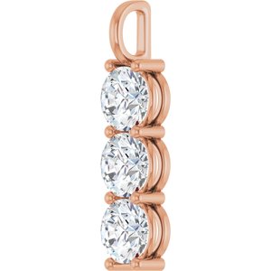 18K Rose Gold 9.4 mm Round Pendant Mounting – image 3