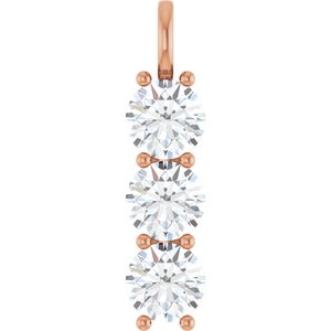 14K Rose Gold 10 mm Round Pendant Mounting