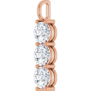10K Rose Gold 10 mm Round Pendant Mounting – image 3