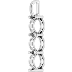 14K X1 White Gold 10 mm Round Pendant Mounting – image 4