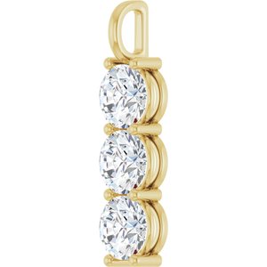18K Yellow Gold 10 mm Round Pendant Mounting – image 3