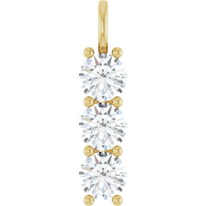 18K Yellow Gold 8 mm Round Pendant Mounting