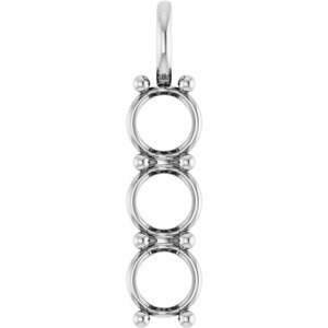 Platinum 8 mm Round Pendant Mounting – image 2