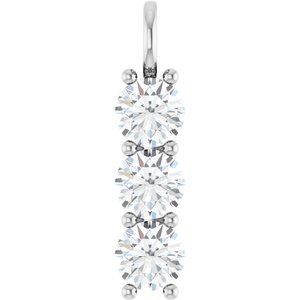 10K White Gold 8 mm Round Pendant Mounting