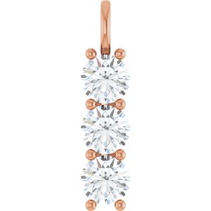14K Rose Gold 8 mm Round Pendant Mounting