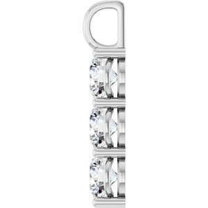 18K White Gold 8 mm Round Pendant Mounting – image 5