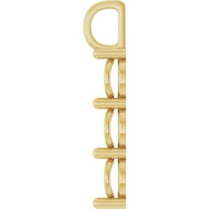 14K Yellow Gold 8 mm Round Pendant Mounting – image 6