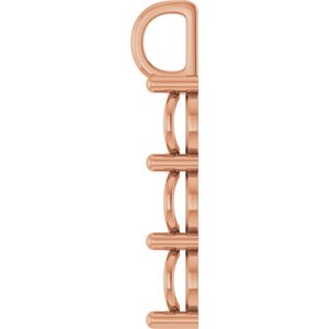 18K Rose Gold 8 mm Round Pendant Mounting – image 6