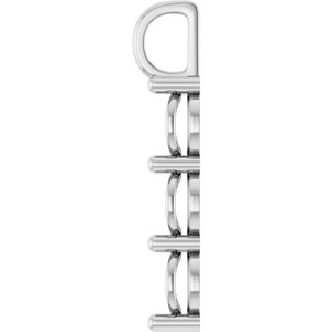 14K White Gold 8 mm Round Pendant Mounting – image 6