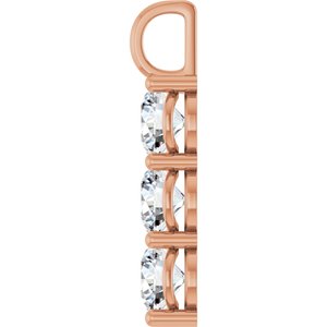 14K Rose Gold 8 mm Round Pendant Mounting – image 5