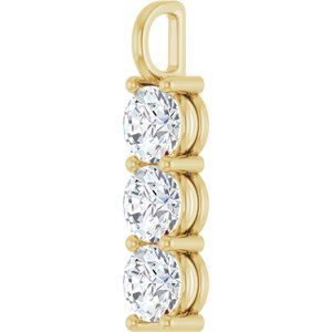 14K Yellow Gold 8 mm Round Pendant Mounting – image 3