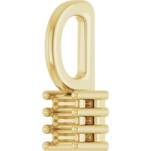 14K Yellow Gold 2.5x1 mm Straight Baguette Pendant Mounting – image 4