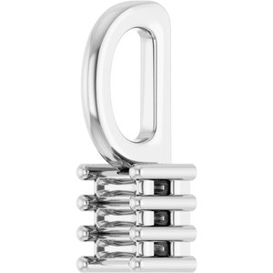 10K White Gold 2.5x1 mm Straight Baguette Pendant Mounting – image 4