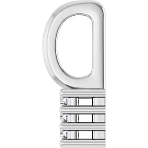 14K X1 White Gold 2.5x1 mm Straight Baguette Pendant Mounting – image 5