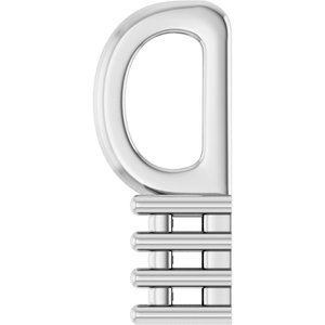 14K X1 White Gold 2.5x1 mm Straight Baguette Pendant Mounting – image 6