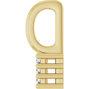 18K Yellow Gold 2.5x1 mm Straight Baguette Pendant Mounting – image 5