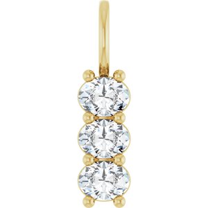 18K Yellow Gold 4.5x3.5 mm Oval Pendant Mounting