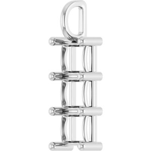 Sterling Silver 6.5x6.5 mm Square Pendant Mounting – image 4