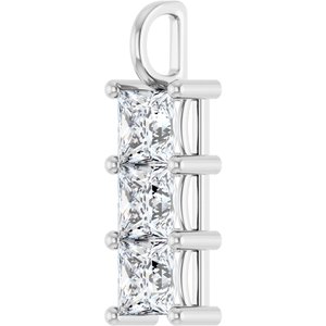 Platinum 6.5x6.5 mm Square Pendant Mounting – image 3