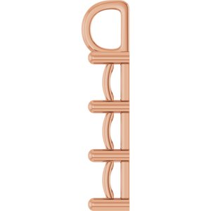 10K Rose Gold 6.5x6.5 mm Square Pendant Mounting – image 6