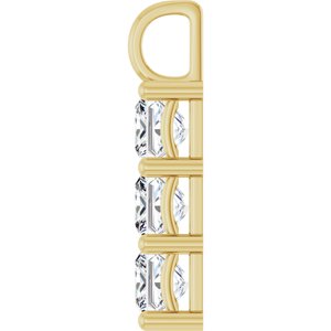 10K Yellow Gold 6.5x6.5 mm Square Pendant Mounting – image 5
