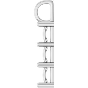 14K White Gold 6.5x6.5 mm Square Pendant Mounting – image 6