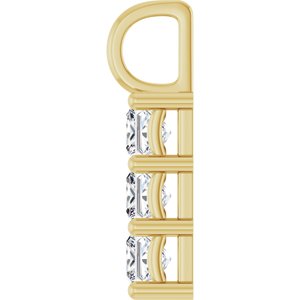 10K Yellow Gold 4x4 mm Square Pendant Mounting – image 5