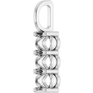10K White Gold 4.5x3.5 mm Oval Pendant Mounting – image 4
