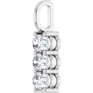 18K White Gold 4.5x3.5 mm Oval Pendant Mounting – image 3